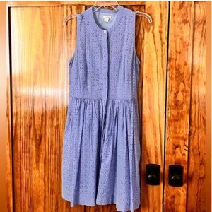 Blue Patterned J Crew Dress